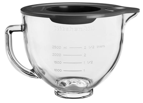 KitchenAid Set Edelstahlschüssel 5K5THSBP + Glasschüssel 5KSM5GB