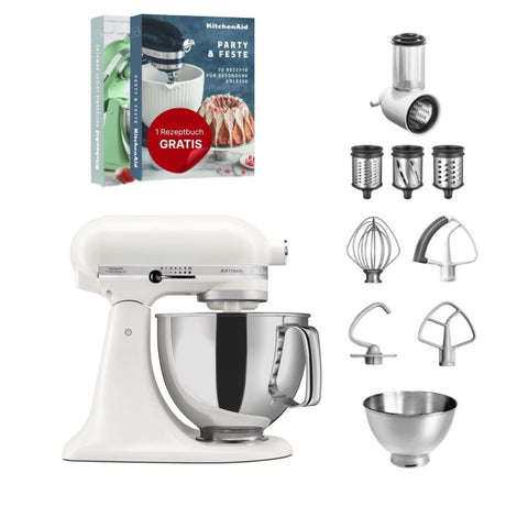 KitchenAid 4,8 L 5KSM175 Artisan Küchenmaschine Beginnerset mit Gemüseschneider