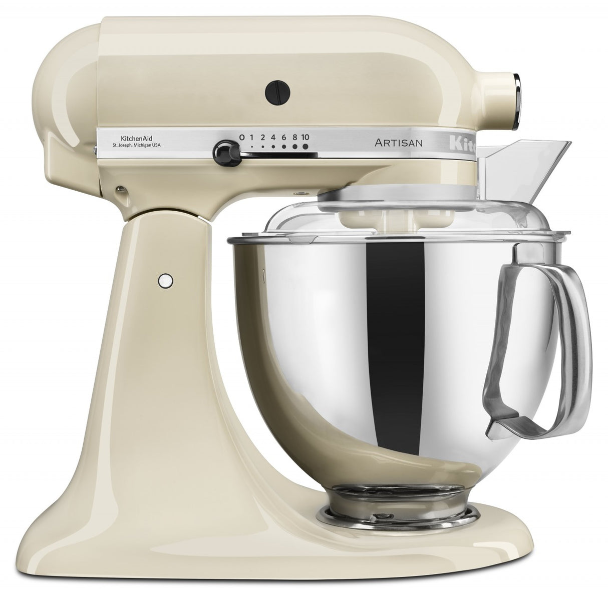 KitchenAid 4,8 L 5KSM175 Artisan Küchenmaschine Steellover mit Edelstahl-Werkzeugen