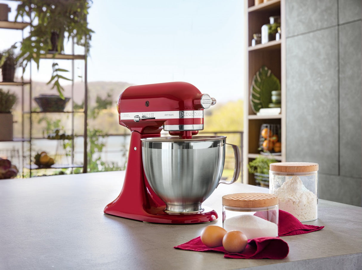 KitchenAid 4,8 L 5KSM185 Artisan Küchenmaschine Allrounderset Fleischwolf+Spritzgebäck+Gemüseschneider
