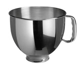 KitchenAid Set Edelstahlschüssel 5K5THSBP + Glasschüssel 5KSM5GB