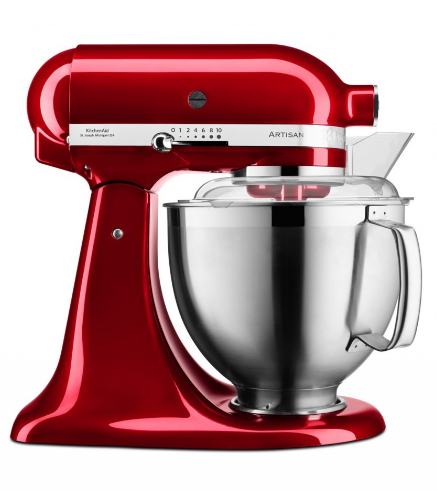 KitchenAid 4,8 L 5KSM185 Artisan Küchenmaschine Meatlover Metallfleischwolf 5KSMMGA Gr. 8 und Spritzgebäckvorsatz